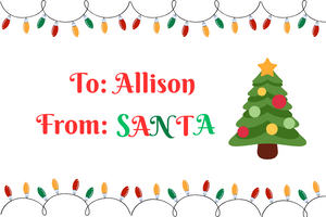 Personalized Christmas Bulb Stickers Set of 10