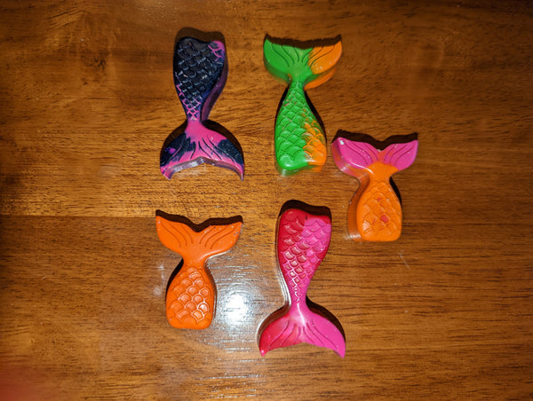 Mermaid Tail Crayons Set of 5