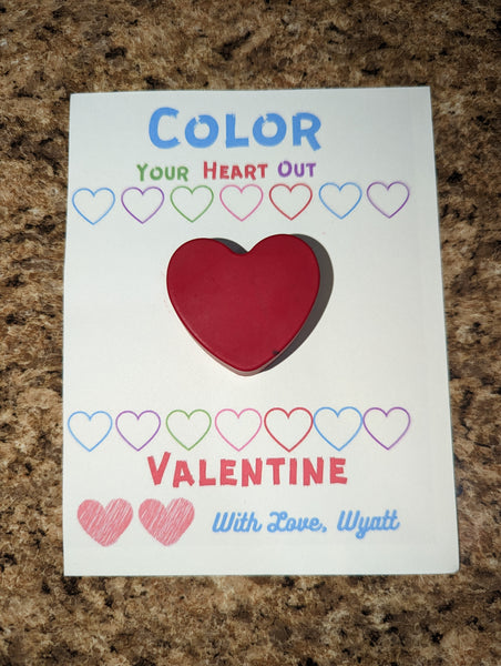 Color Your Heart Out Crayon Valentine's