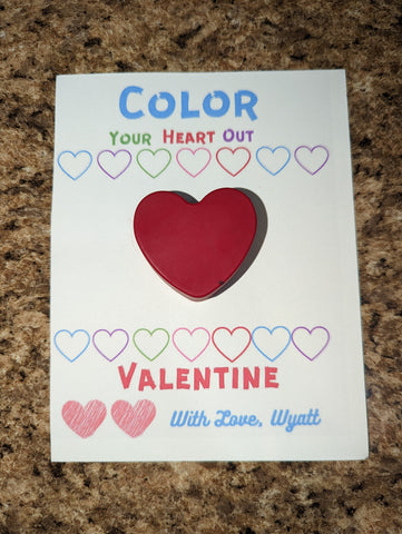 Color Your Heart Out Crayon Valentine's