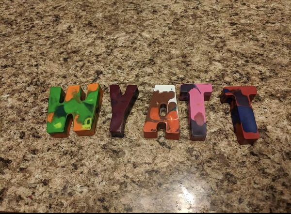 Personalized Letter Crayons